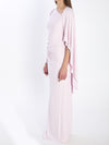 jersey drape midi dress