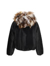 cardin jacket with fur collar
