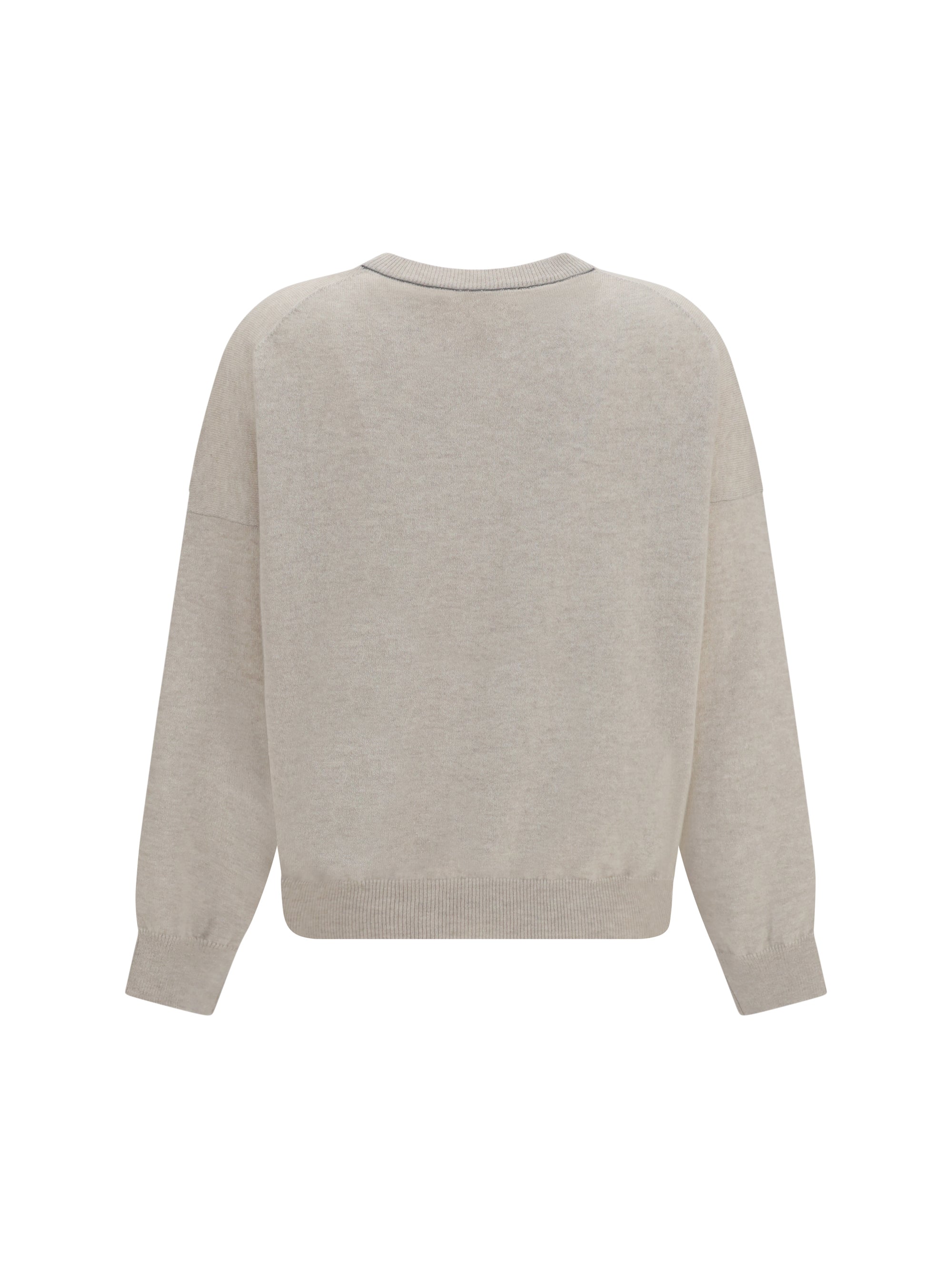 cashmere sweater with monili chain