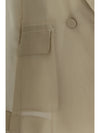 slogan jacket in silk organza