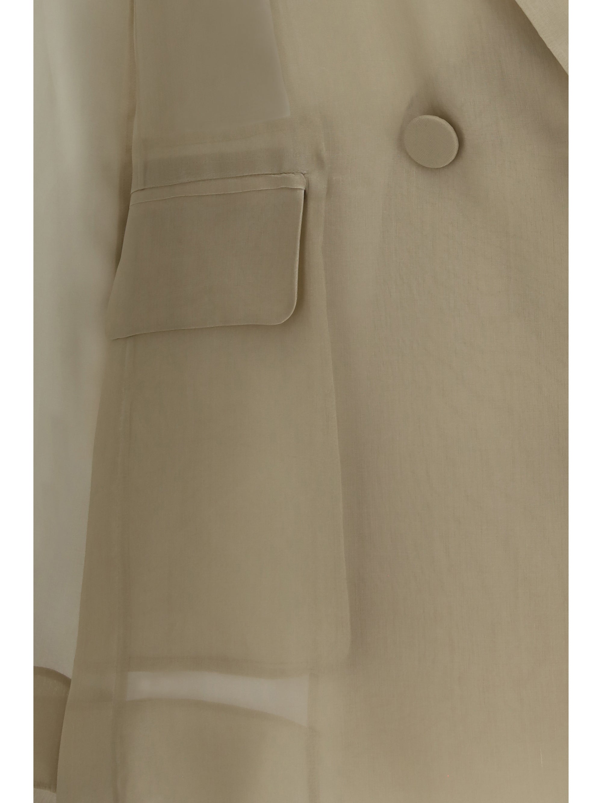 slogan jacket in silk organza