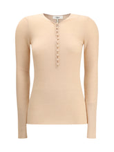 CHLOÉ L merino wool henley sweater