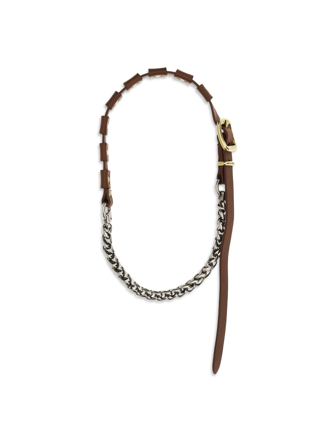 MIU MIU OS leather necklace 