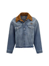 washed denim and suede jacket