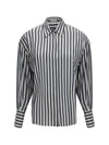 silk poplin striped shirt