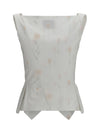 button floral vest