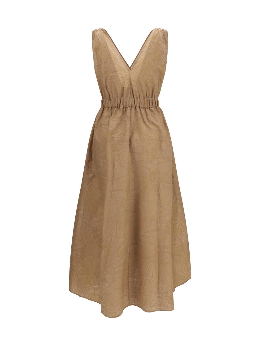 BRUNELLO CUCINELLI S midi dress with floral motif