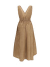 midi dress with floral motif