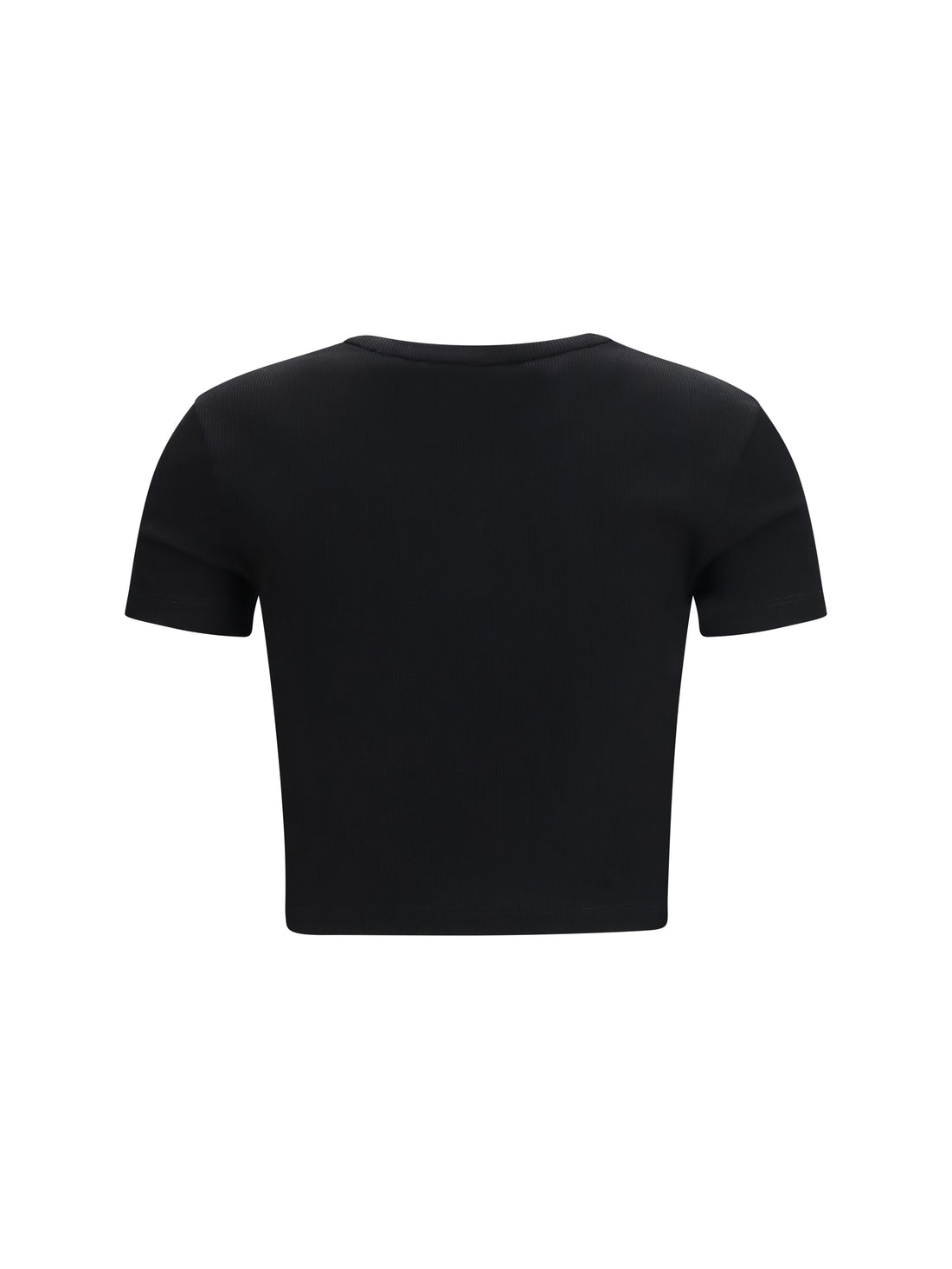 FENDI M cropped ribbed cotton t-shirt