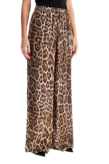 animal print pajama style pants