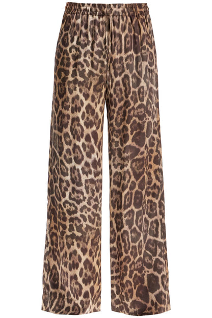 animal print pajama style pants