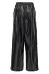 alter mat leather-effect fabric trousers