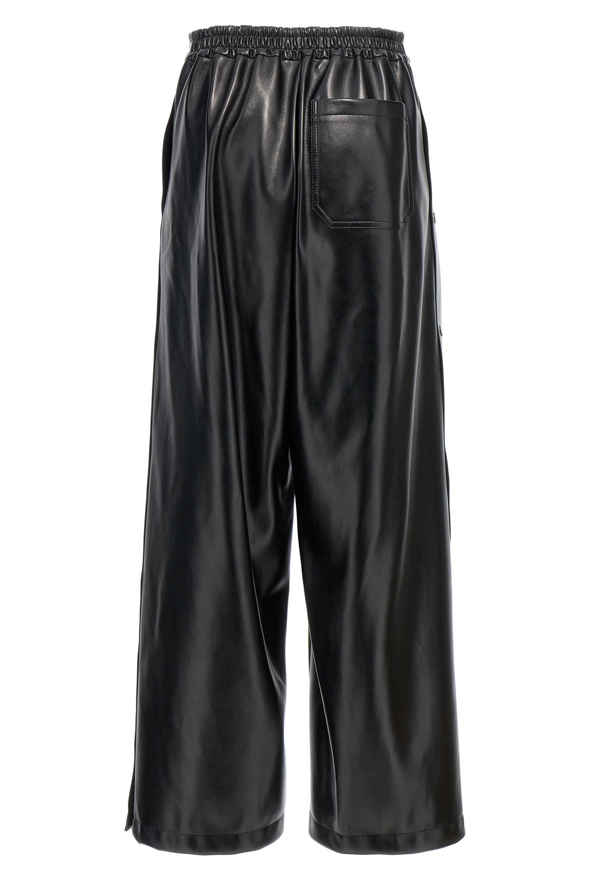 alter mat leather-effect fabric trousers