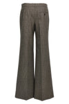 micro houndstooth wool trousers