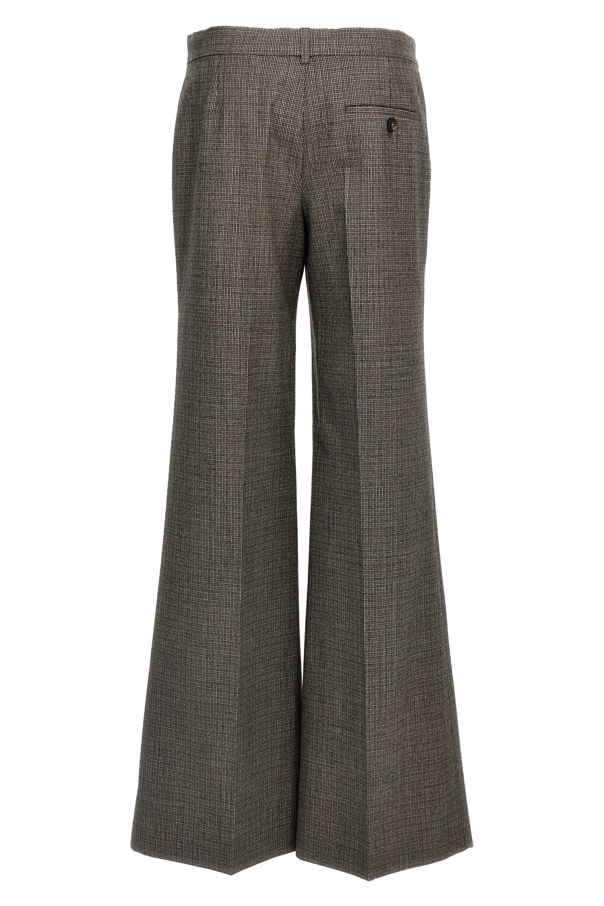 micro houndstooth wool trousers