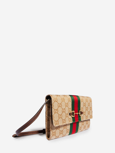 gucci horsebit web wallet with strap bag