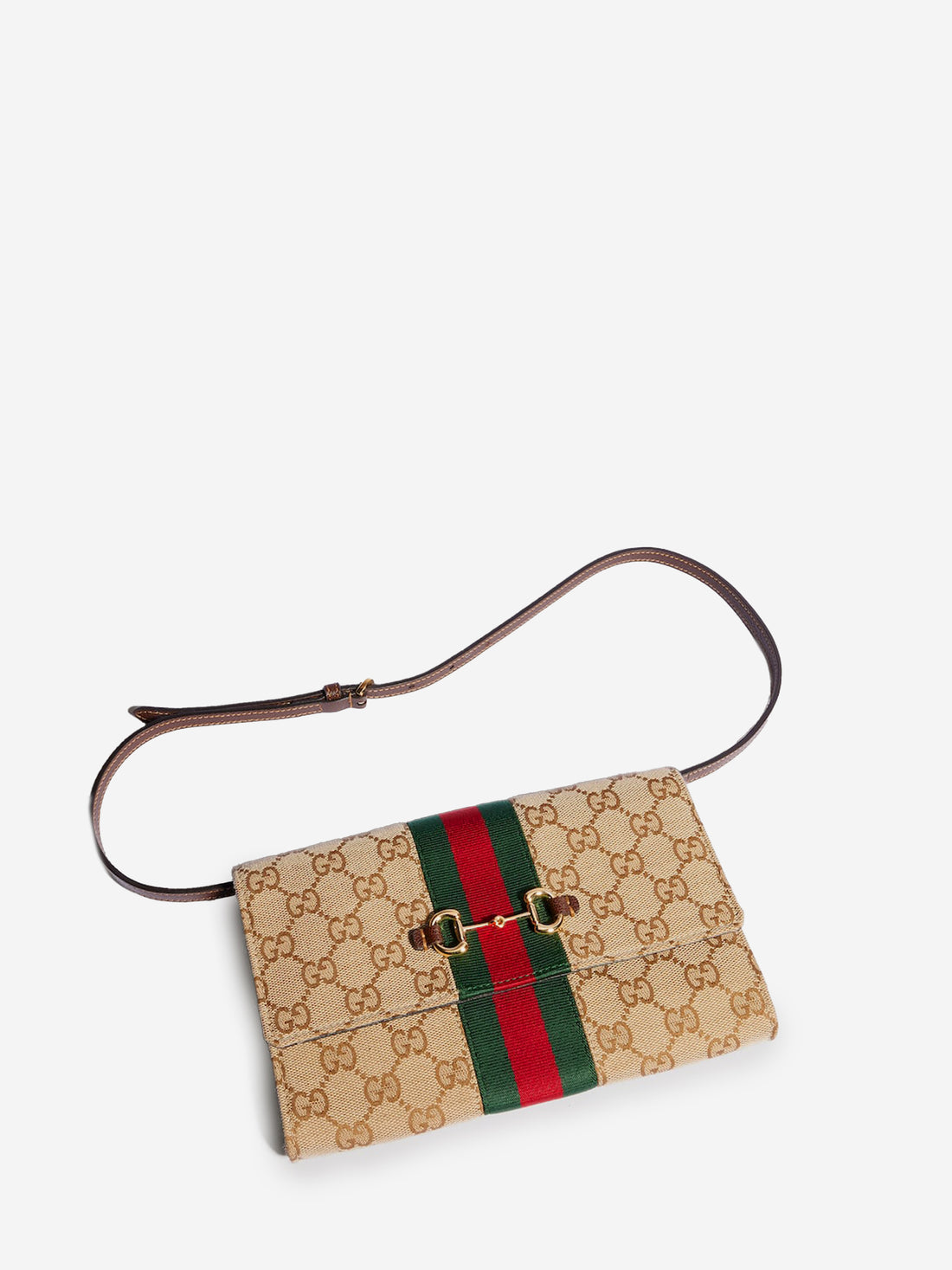 GUCCI OS gucci horsebit web wallet with strap bag