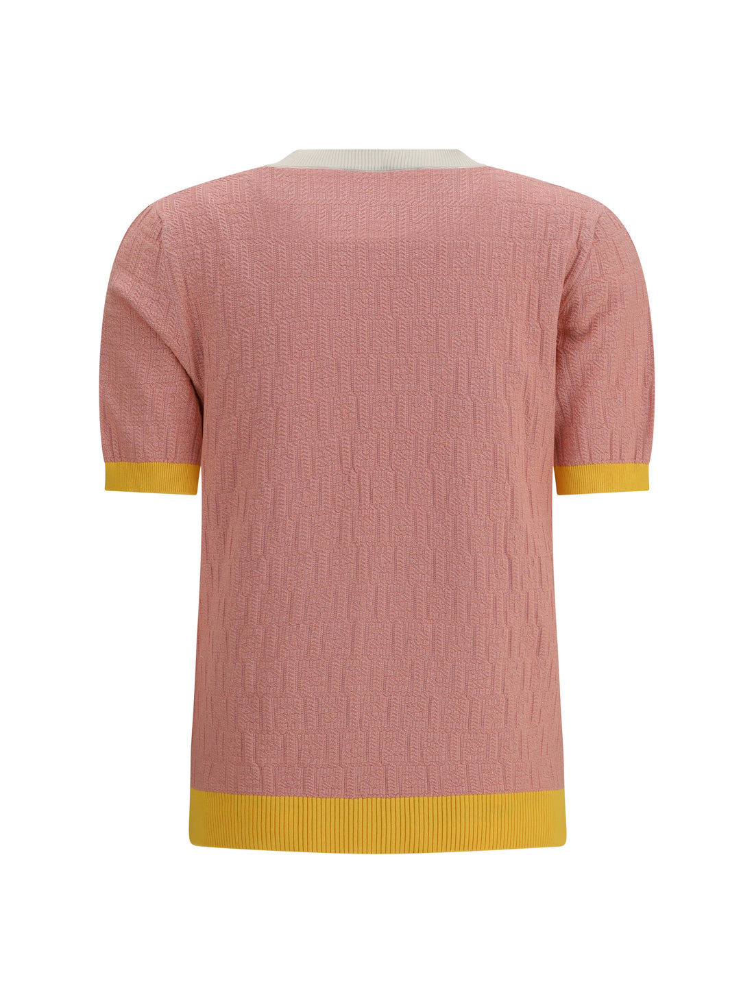 FENDI 38 cotton and silk crewneck sweater with ff motif