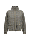 check jersey bomber jacket
