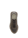 suede and techno cotton sneakers with shiny detail
