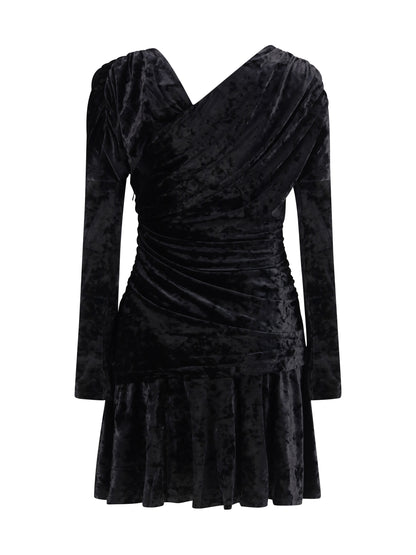 GANNI 36 ruched mini dress