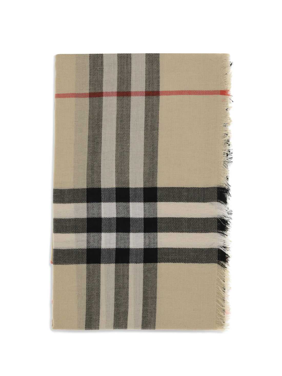 BURBERRY OS check wool scarf