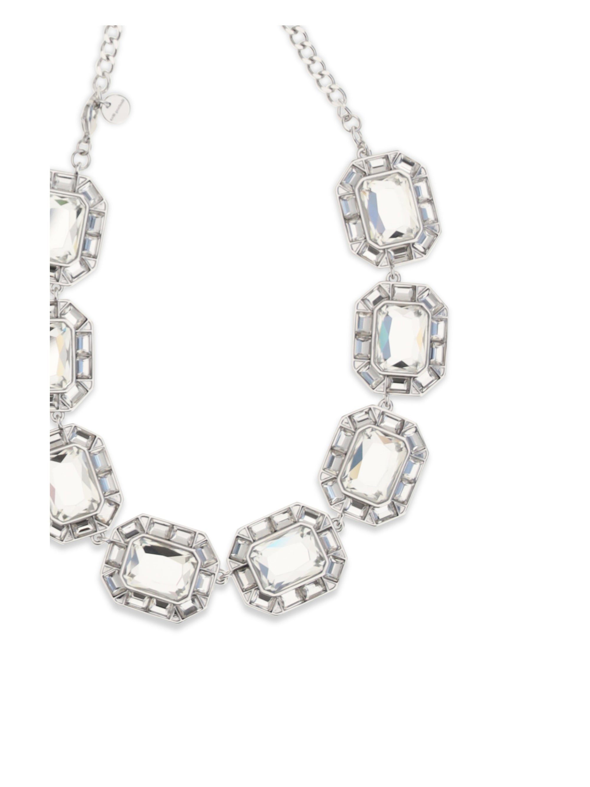 silver crystal necklace