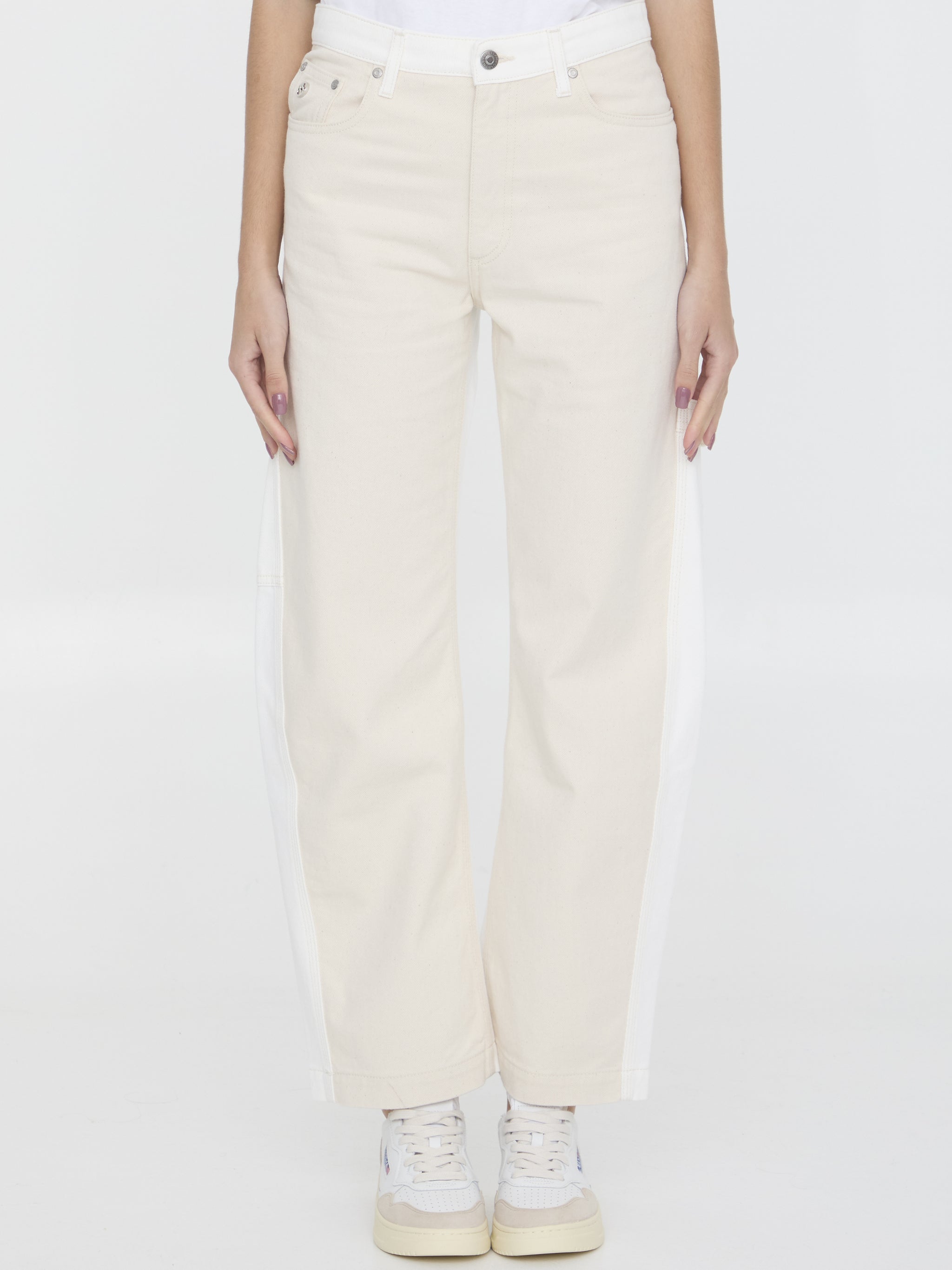 banana leg utility jeans