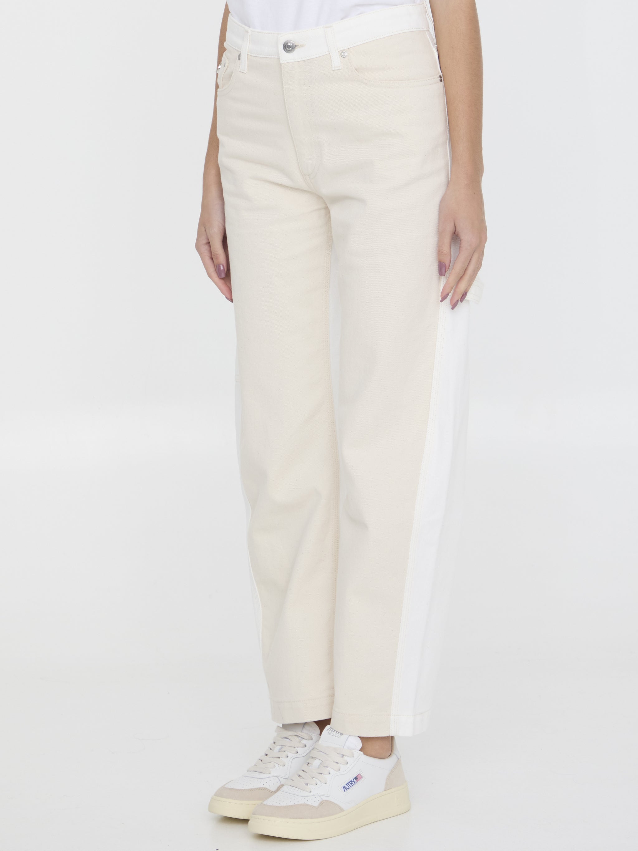 banana leg utility jeans