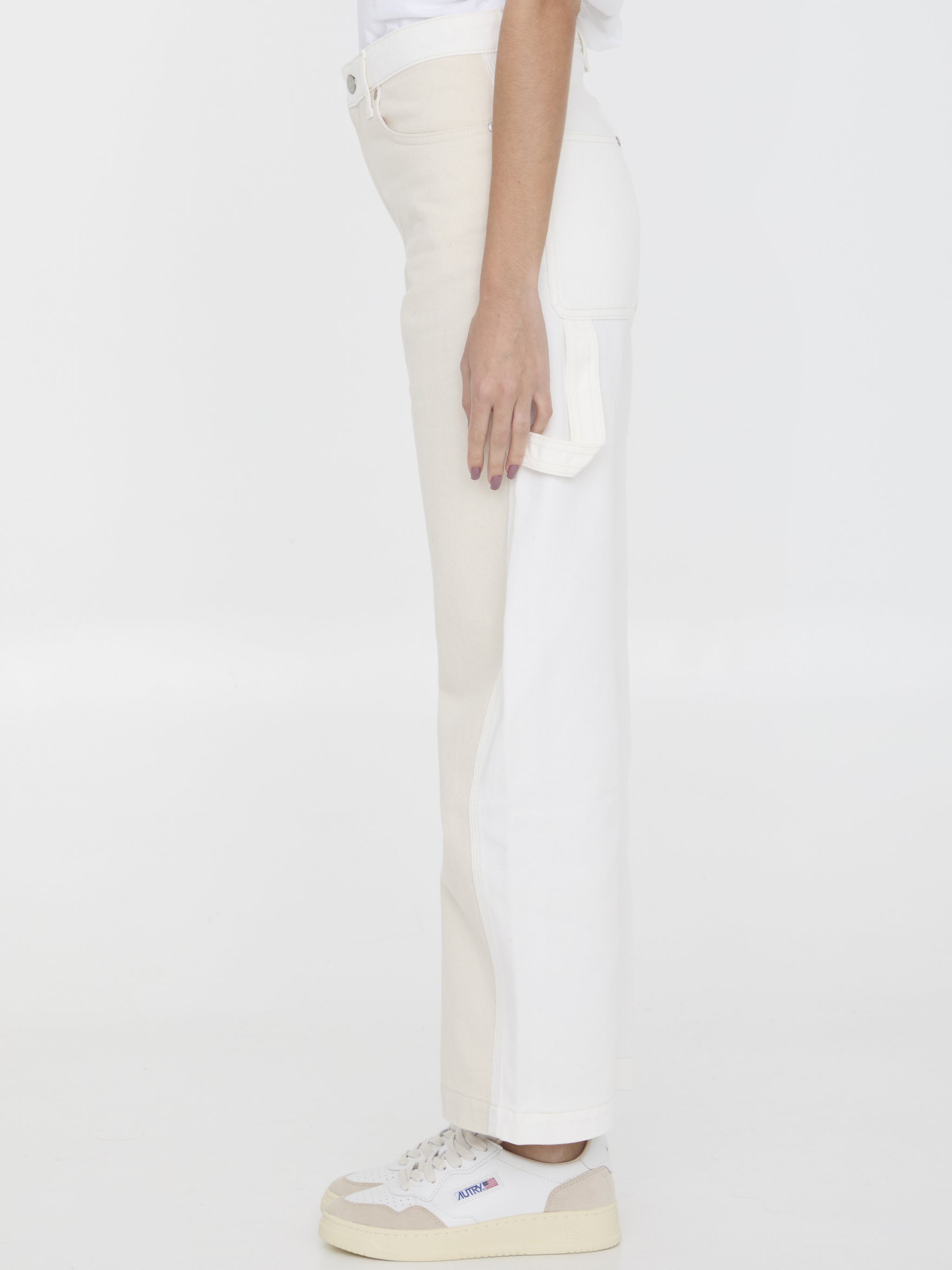 banana leg utility jeans