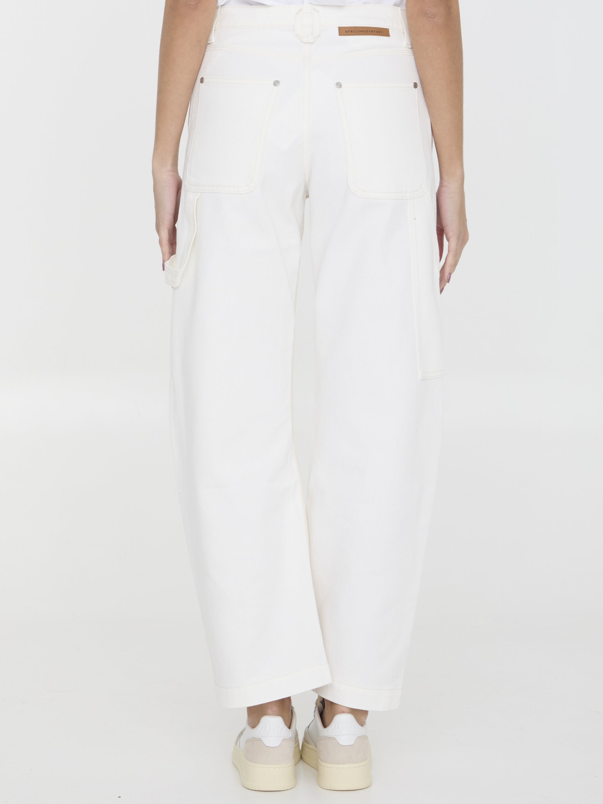 banana leg utility jeans