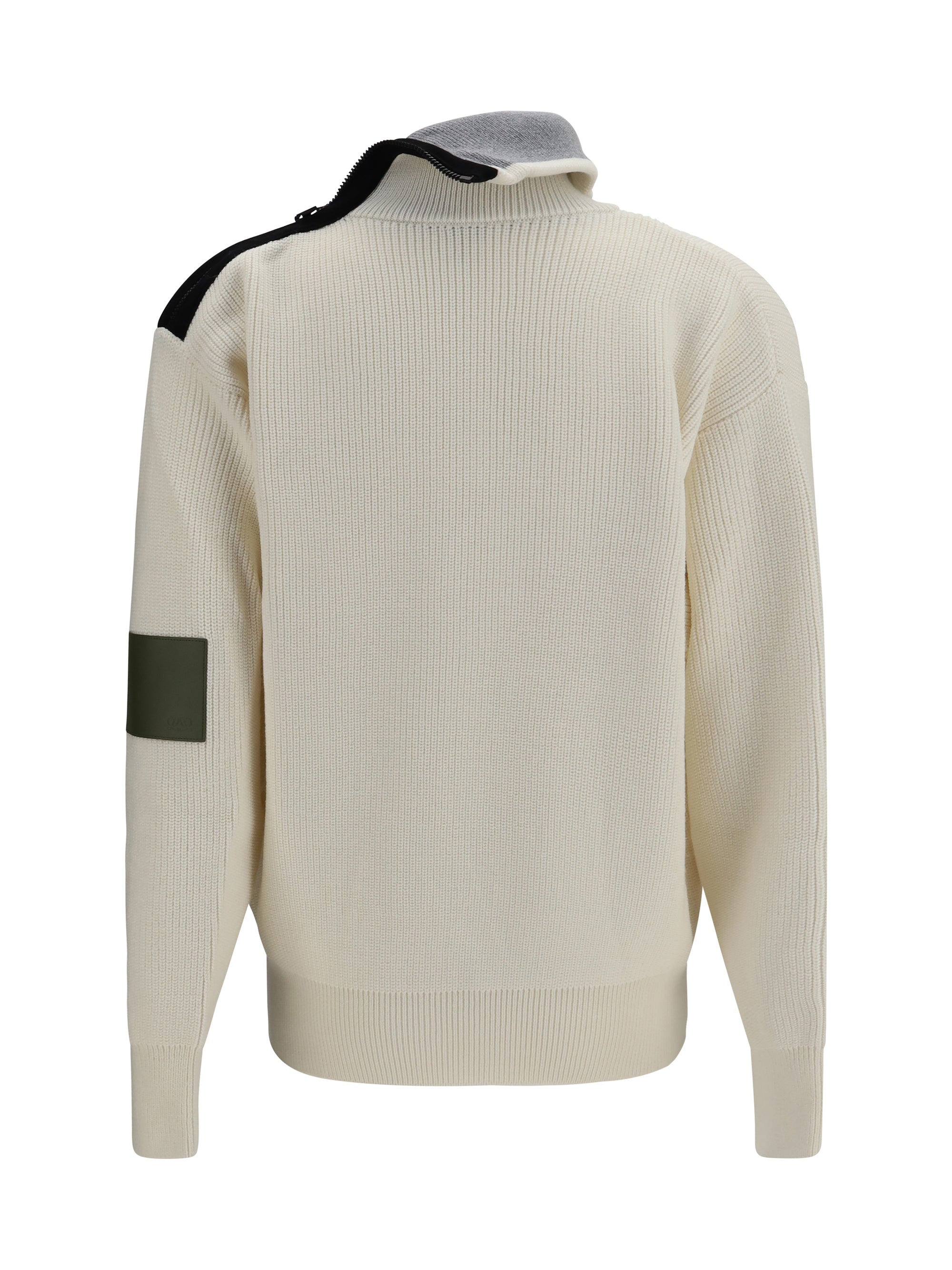 high-neck wool sweater