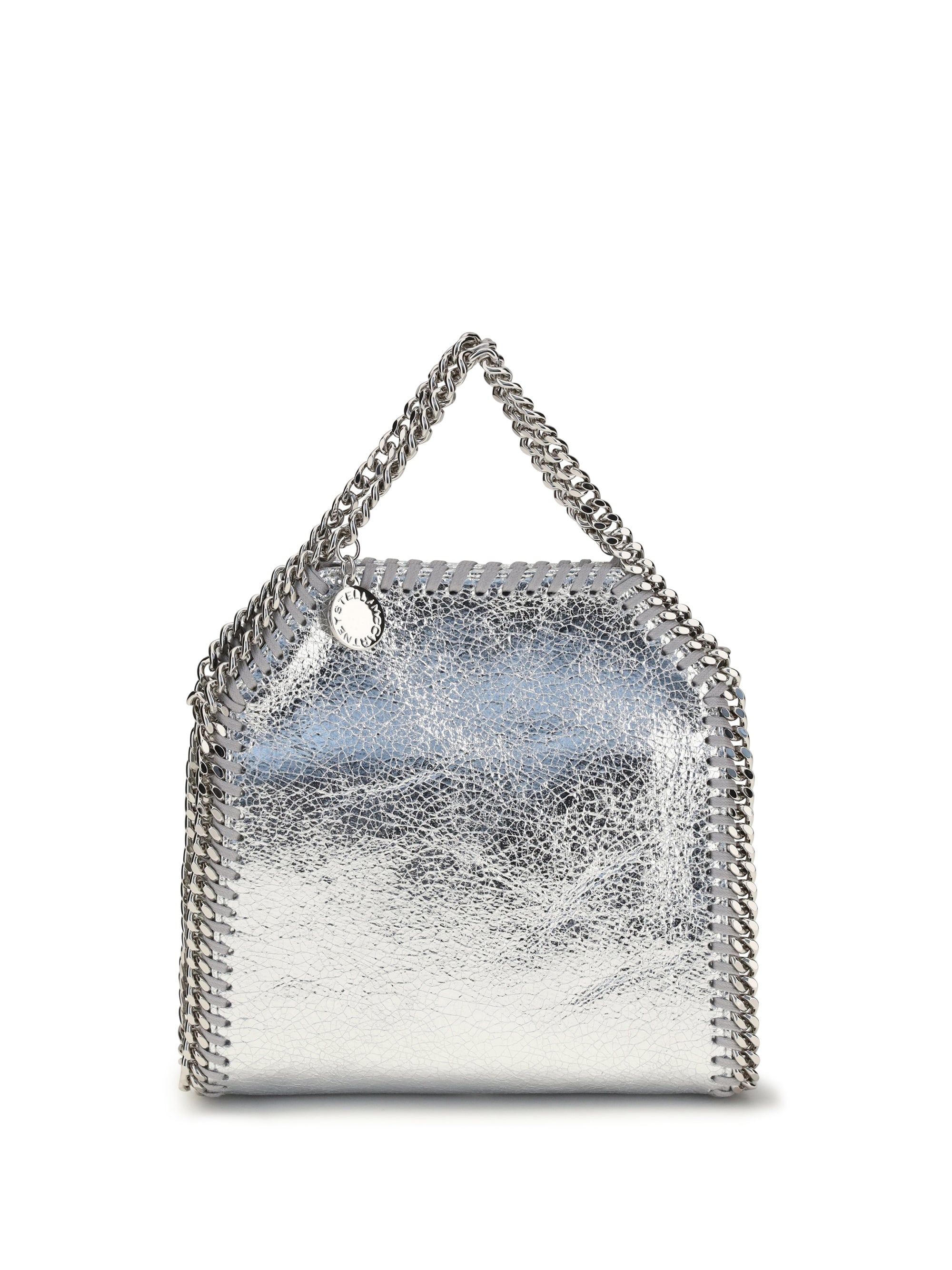metallic falabella handbag