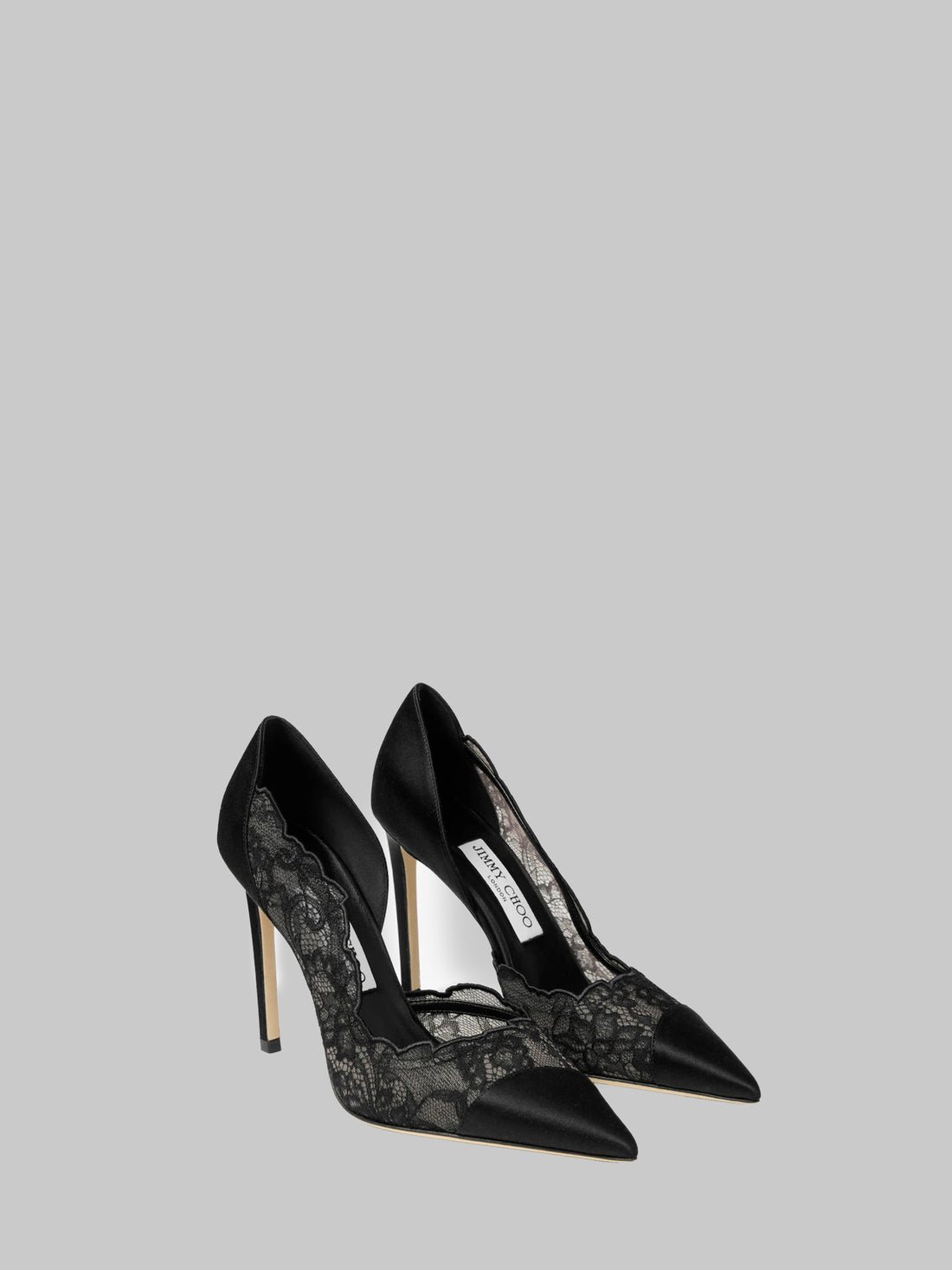 JIMMY CHOO 38½ brigitte 100 pumps in lace and satin