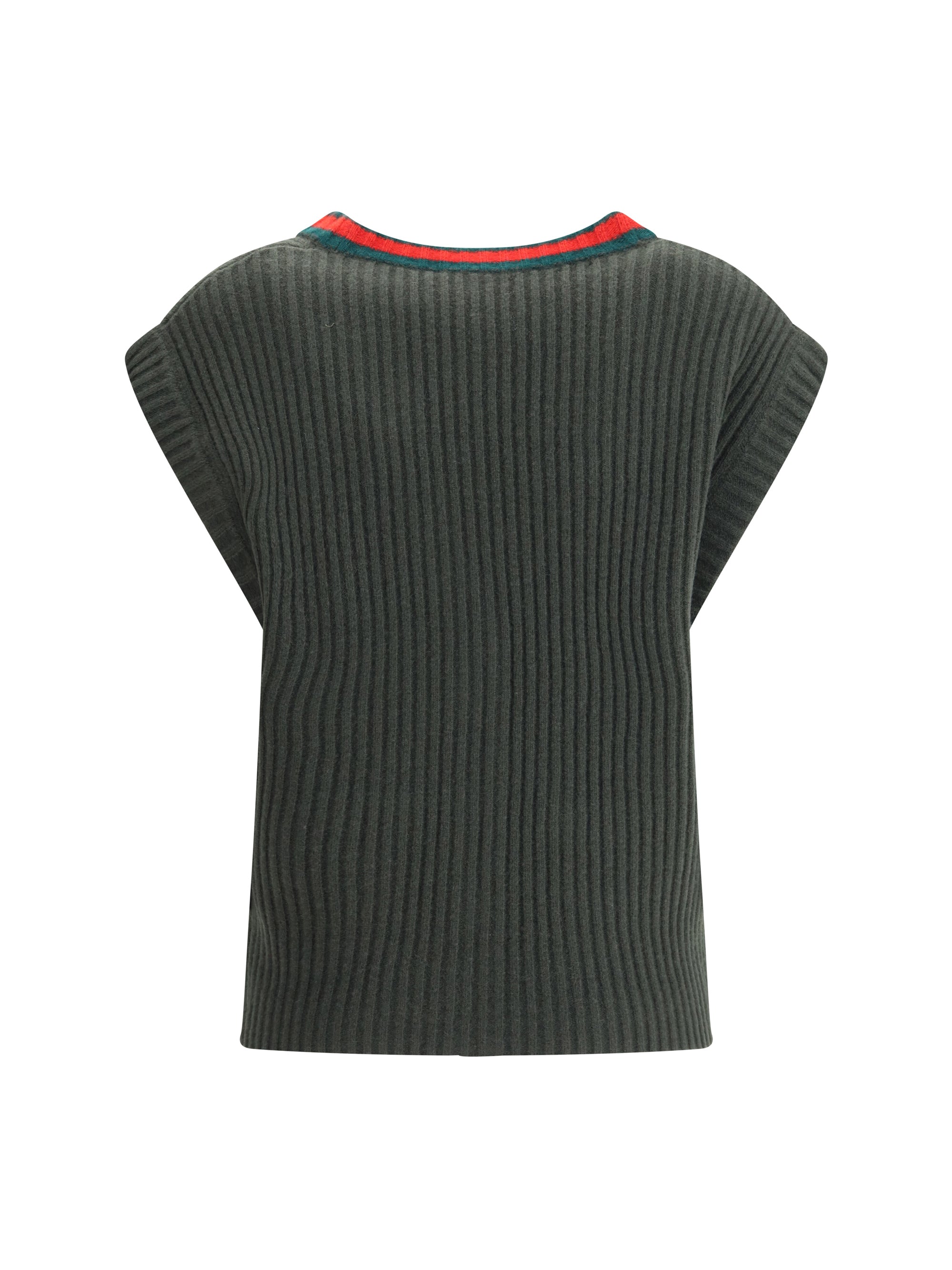 GUCCI S wool cardigan vest