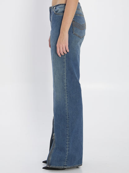 JEAN PAUL GAULTIER 27 denim front zipped trousers