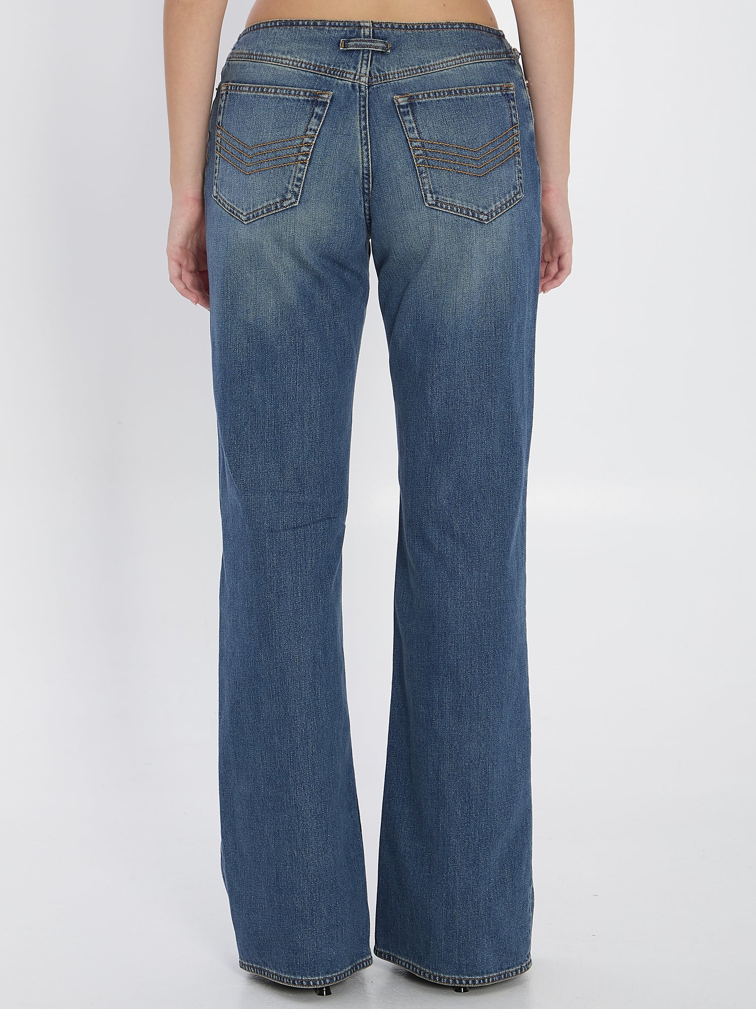 JEAN PAUL GAULTIER 27 denim front zipped trousers