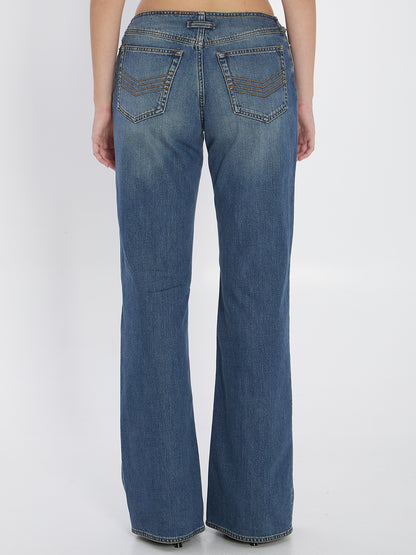 JEAN PAUL GAULTIER 27 denim front zipped trousers