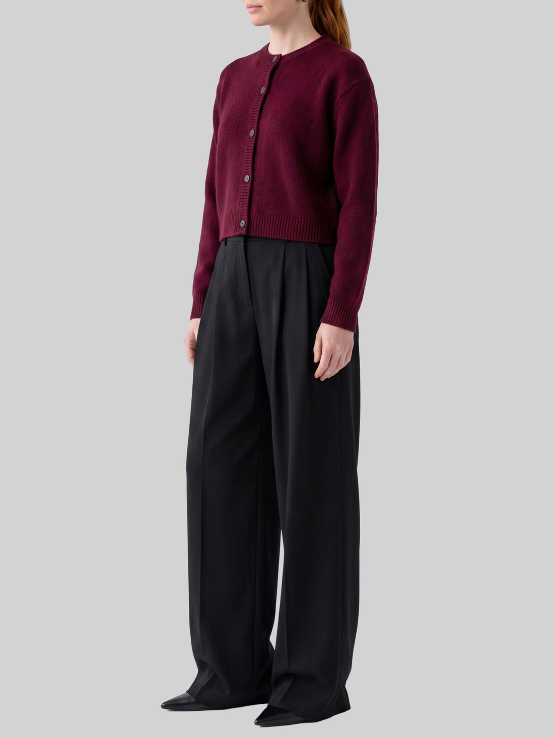 SUTTON NEW YORK 40 wide-leg stretch canvas trousers