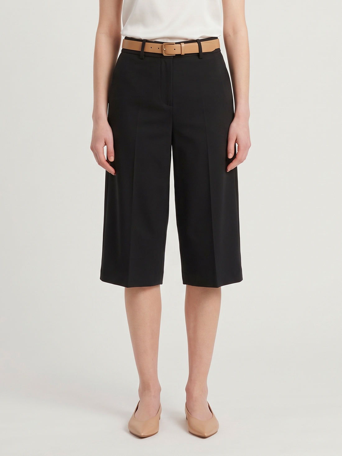 SUTTON NEW YORK 40 black stretch canvas bermuda shorts