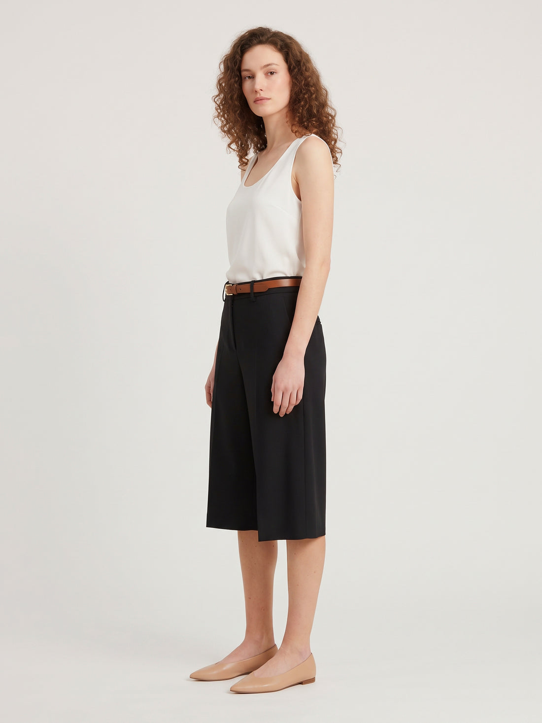 SUTTON NEW YORK 40 black stretch canvas bermuda shorts