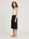 black stretch canvas bermuda shorts