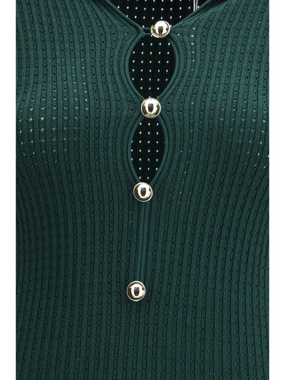 SELF-PORTRAIT M keyhole knit midi dress