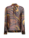 creponne shirt in marmo print