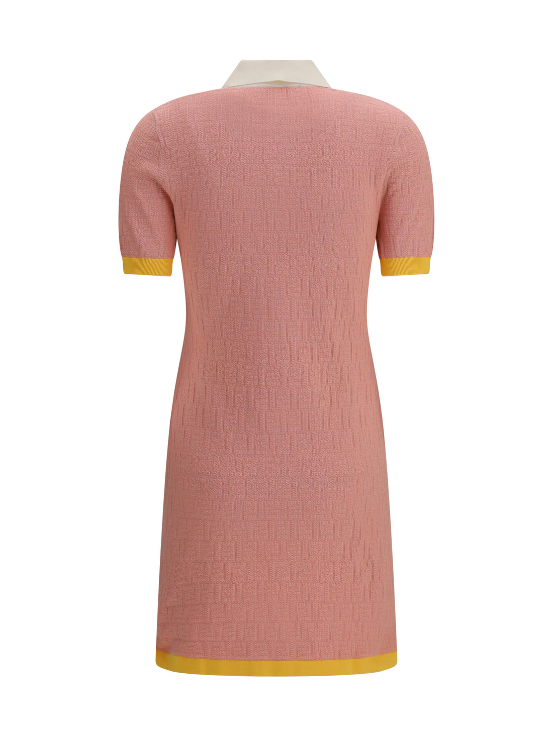 FENDI 38 short fitted cotton and silk ff dress