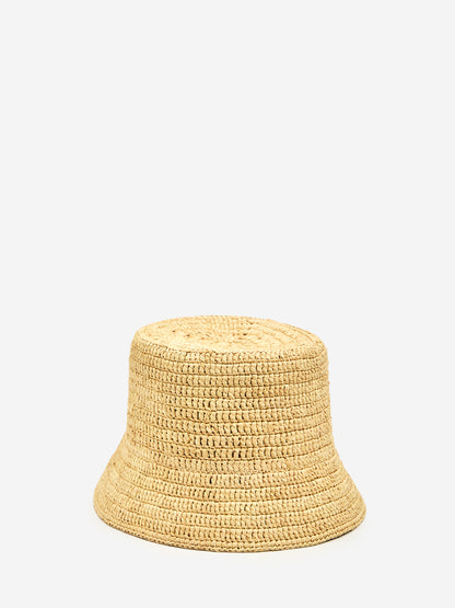 LOEWE 57 raffia bucket hat