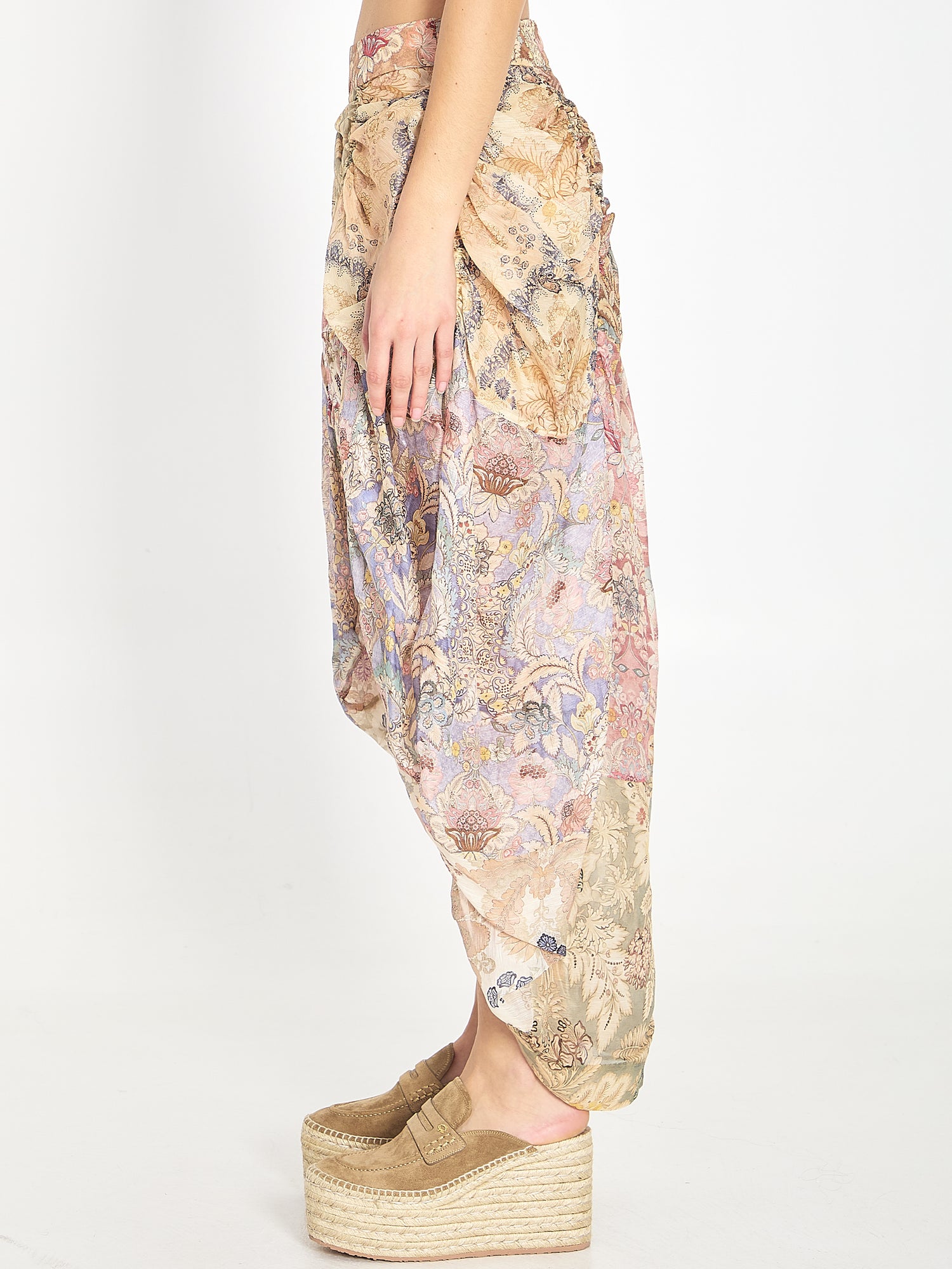 ZIMMERMANN 01 rebellion draped midi skirt