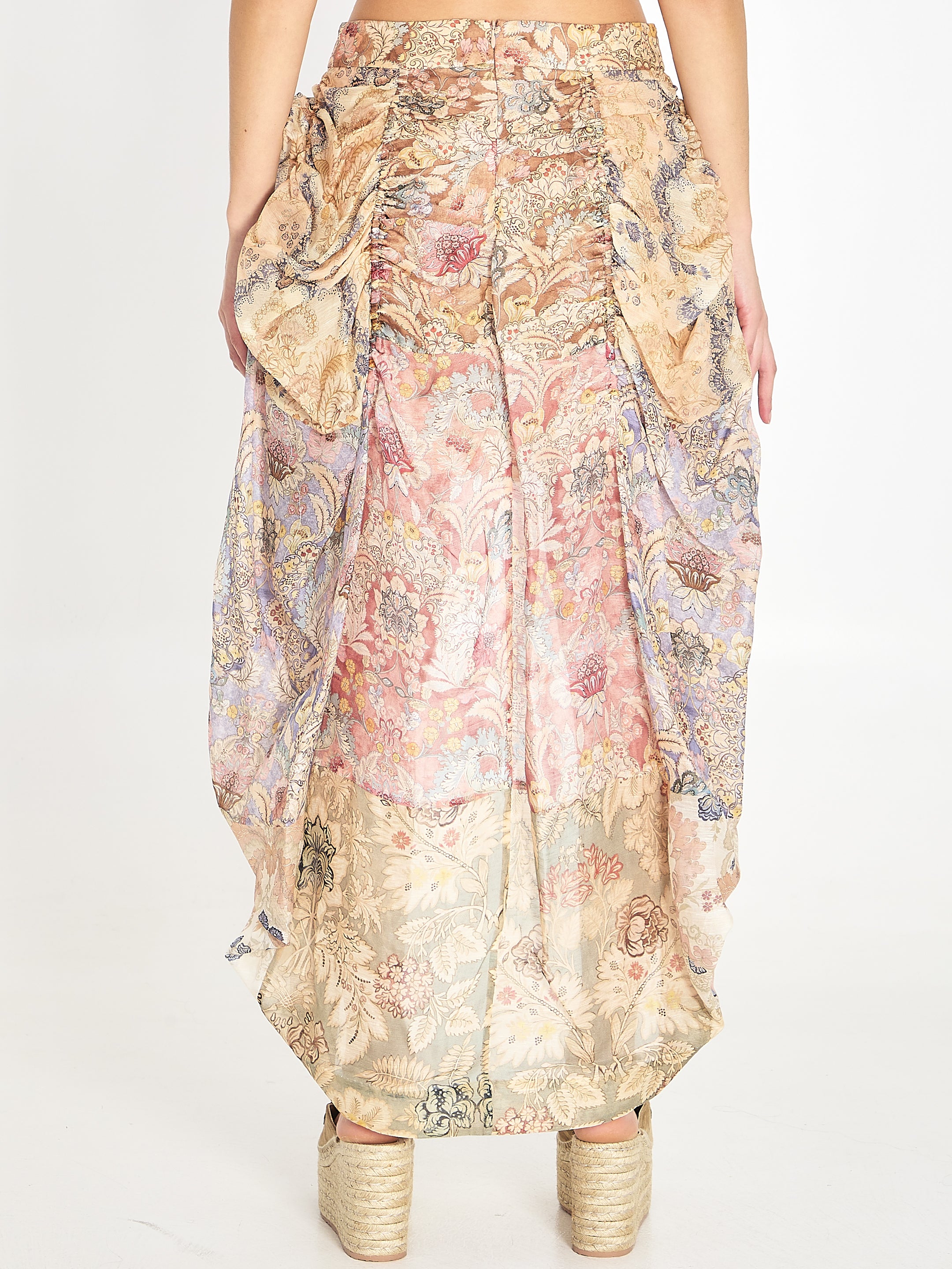 ZIMMERMANN 01 rebellion draped midi skirt