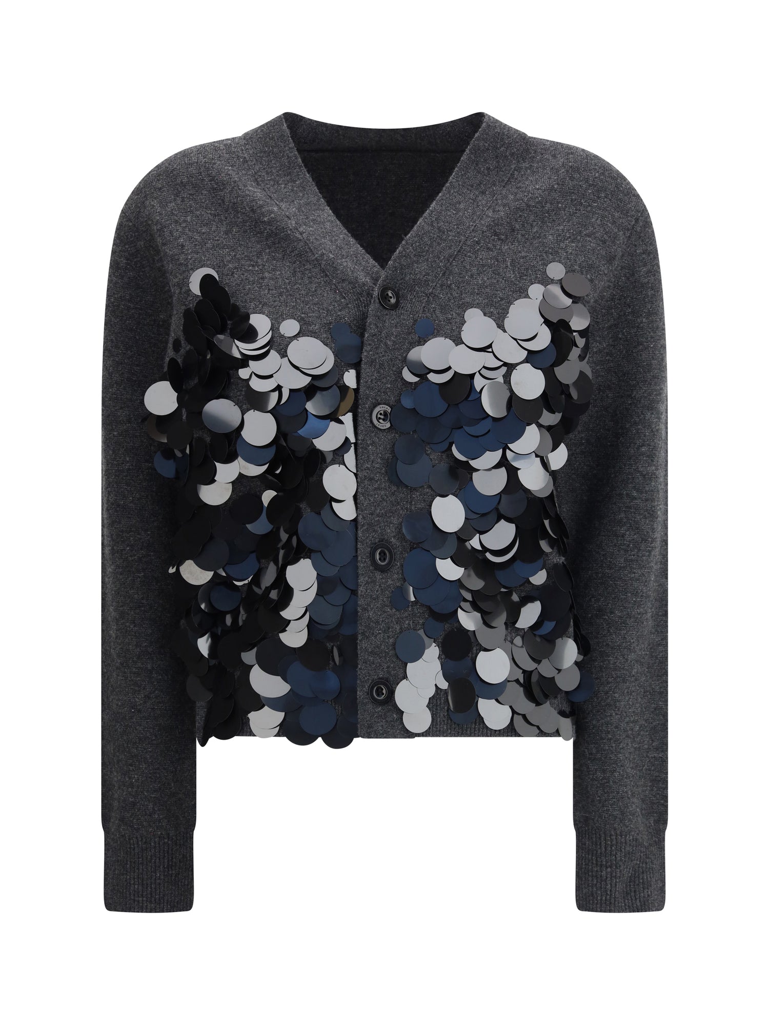 SACAI 3 sequined wool cardigan