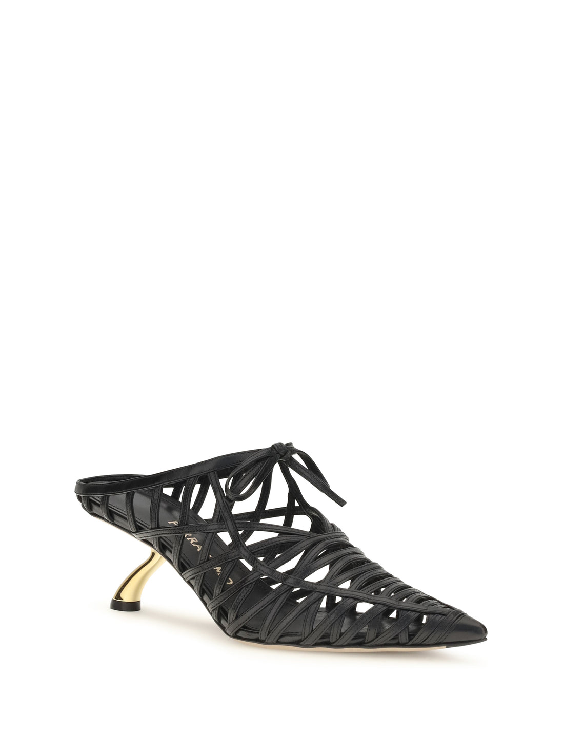 FERRAGAMO 5.5 s sculpted heel mules